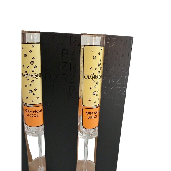 RACHEL ZOE Set of 2 Mimosa Champagne Dishwasher Safe Plastic Flutes NEW NIB - Picture 5 of 6